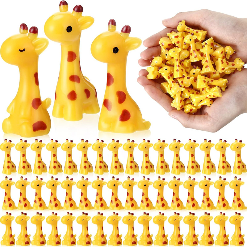 Nutcracker Figurine - 5/10 sztuk Mini żywiczne żyrafy miniatury
