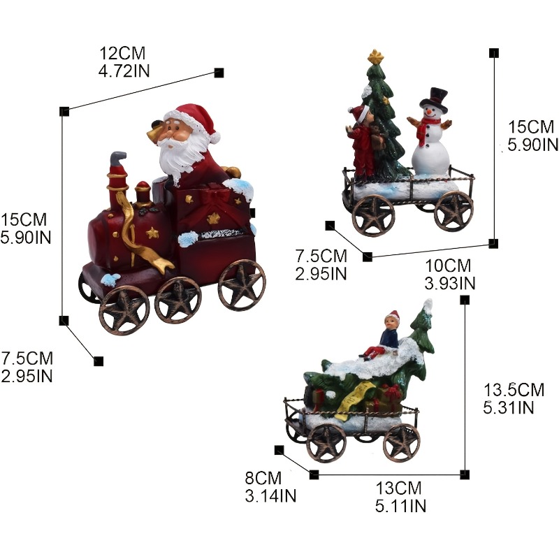 3 szt. Żywiczny zestaw pociągó – Nutcracker Figurine recenzja i cena
