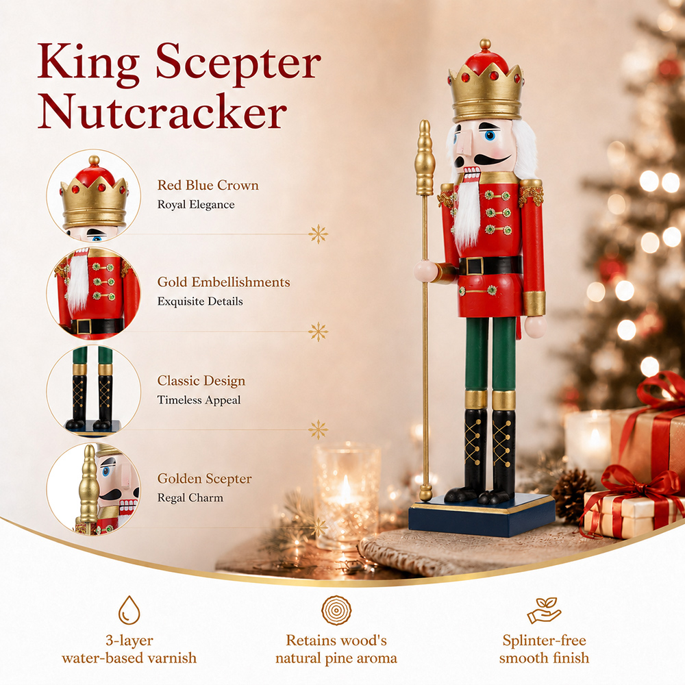 50CM Drewniany Dziadek do Orze – Nutcracker Figurine recenzja i cena
