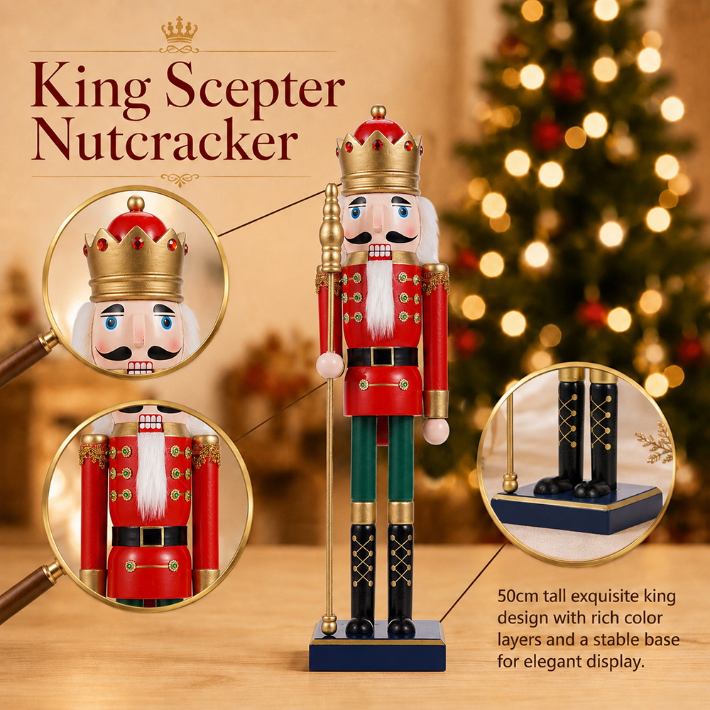 50CM Drewniany Dziadek do Orze – Nutcracker Figurine recenzja i cena
